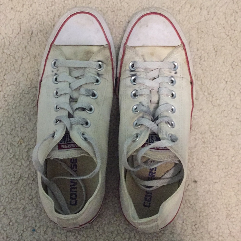 Women's White Converse Low Tops